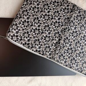 One-of-a-kind padded Laptop Sleeve - Upcycled Fabric | Fits MacBook Pro 14”